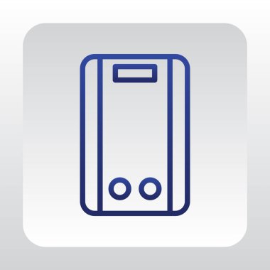 Termodinamik düz simgesi  