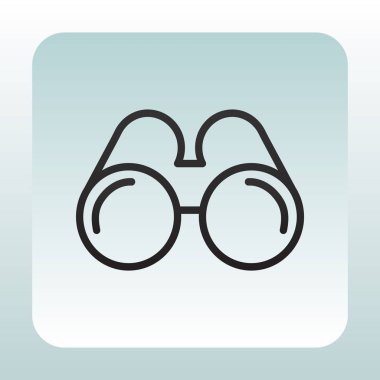 Gözlüklerin Düz Simgesi  