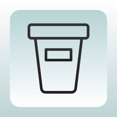 teneke kutu düz simgesi  