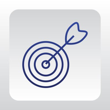 dart tahtası düz simgesi