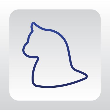  Şirin kedi düz simgesi  