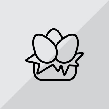 Yumurta düz simgesi  