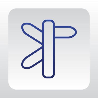 yön tabelası düz simgesi  