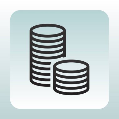 bozuk para düz simgesi  