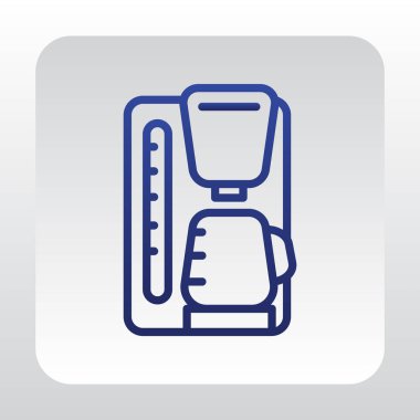 kahve makinesi düz simgesi  