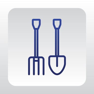 Bahçe araçlar düz simgesi  