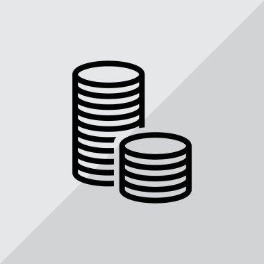 bozuk para düz simgesi  