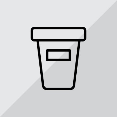 teneke kutu düz simgesi  