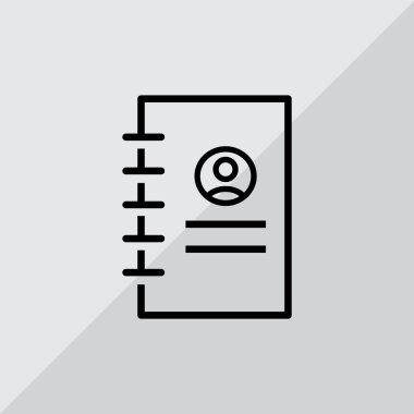 Not defteri düz simgesi