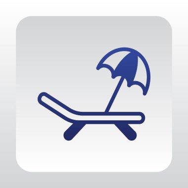 şezlong ve şemsiye simgesi