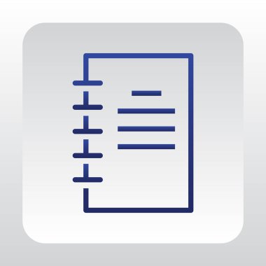 Not defteri düz simgesi