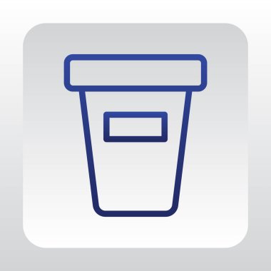 teneke kutu düz simgesi  