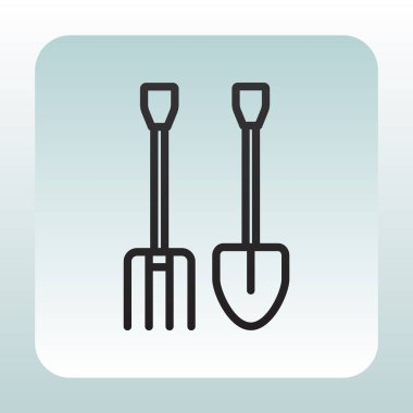 Bahçe araçlar düz simgesi  