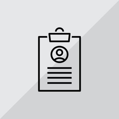 Denetim listesi düz simgesi