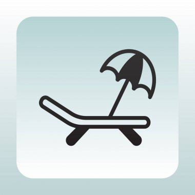 şezlong ve şemsiye simgesi