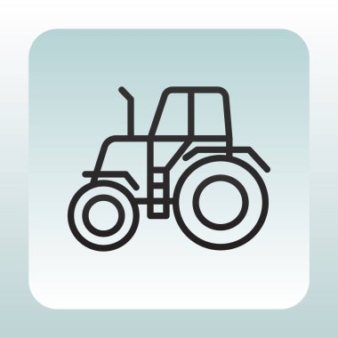Traktör düz simgesi   