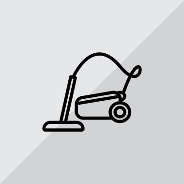 Elektrikli süpürge düz simgesi  