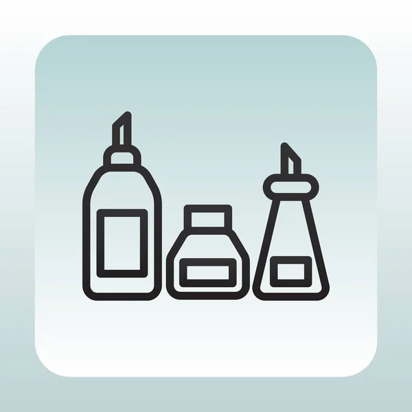 Icono plano de botella — Archivo Imágenes Vectoriales