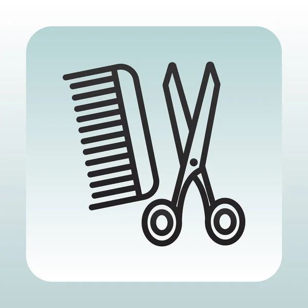 Hairstyling flat icon — Stock Vector