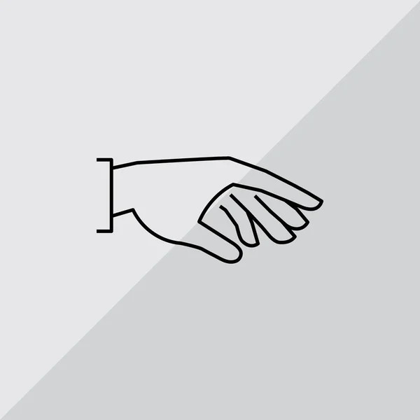 Icono plano de mano — Vector de stock