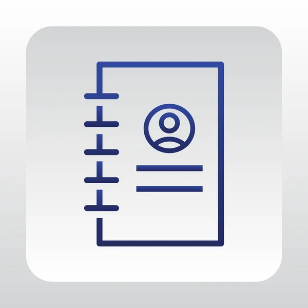 Notebook platte pictogram — Stockvector