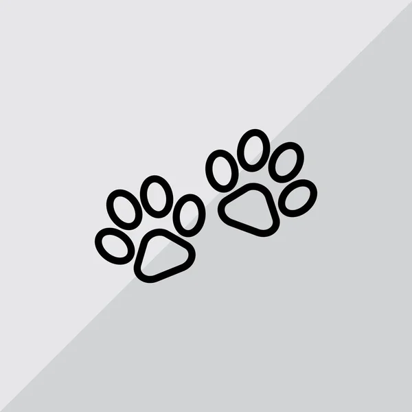 Paw flat icon — Stock Vector