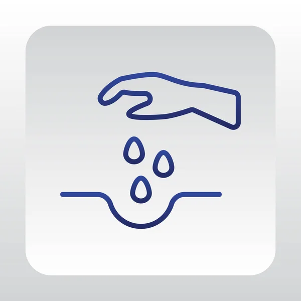 Hand zaaien zaden pictogram — Stockvector