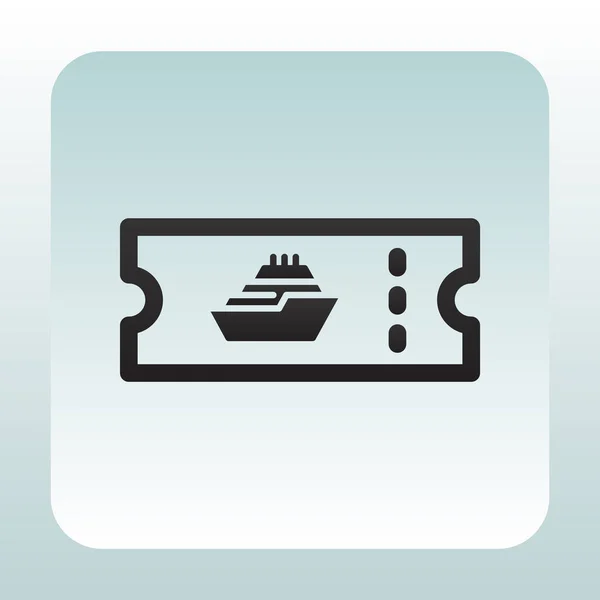 Ship ticket icon — Stock Vector