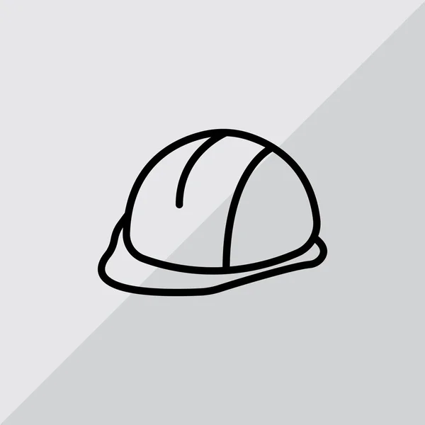 Casco icono plano — Vector de stock