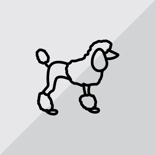 Hundeflache Ikone — Stockvektor