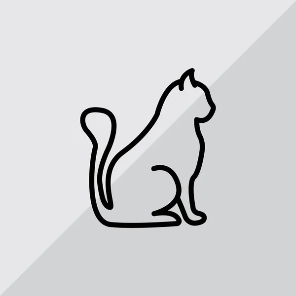 Cat flat icon — Stock Vector