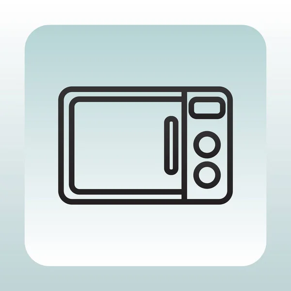 Microwave oven flat icon — Stock Vector