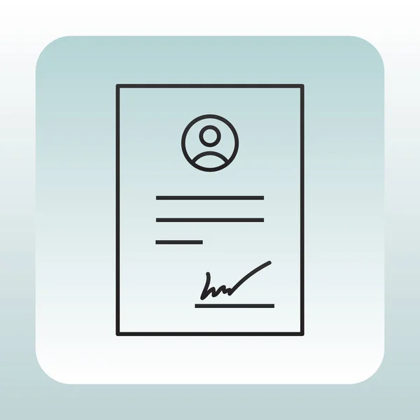 Documento icono plano — Vector de stock