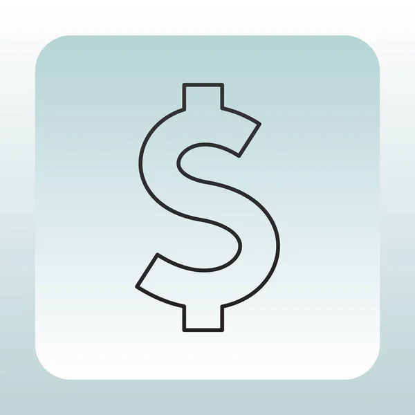Dollar flat icon — Stock Vector