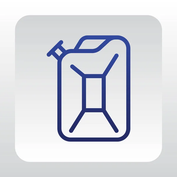 Jerrycan-platte pictogram — Stockvector