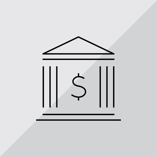 Banco Flat Icon — Vetor de Stock