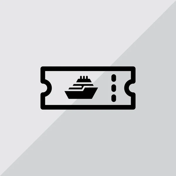 Icono del billete de barco — Vector de stock