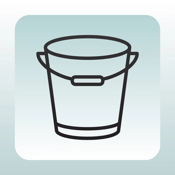 Bucket web icon — Stock Vector