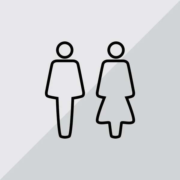 Icônes homme et femme — Image vectorielle
