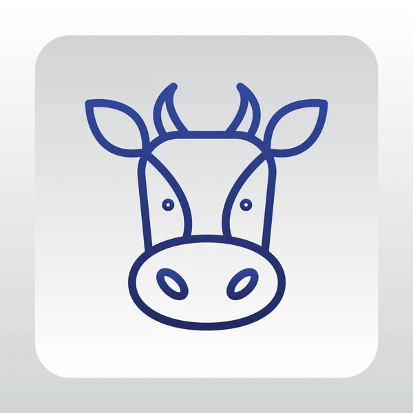 Иконка головы коровы — стоковый вектор