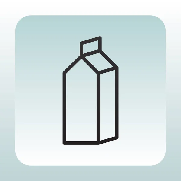 Milchflache Ikone — Stockvektor