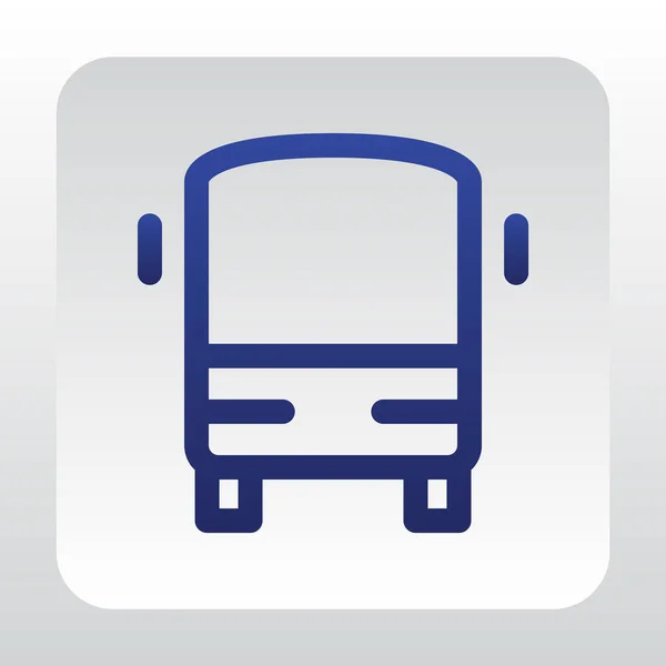 Icono de línea autobús — Vector de stock