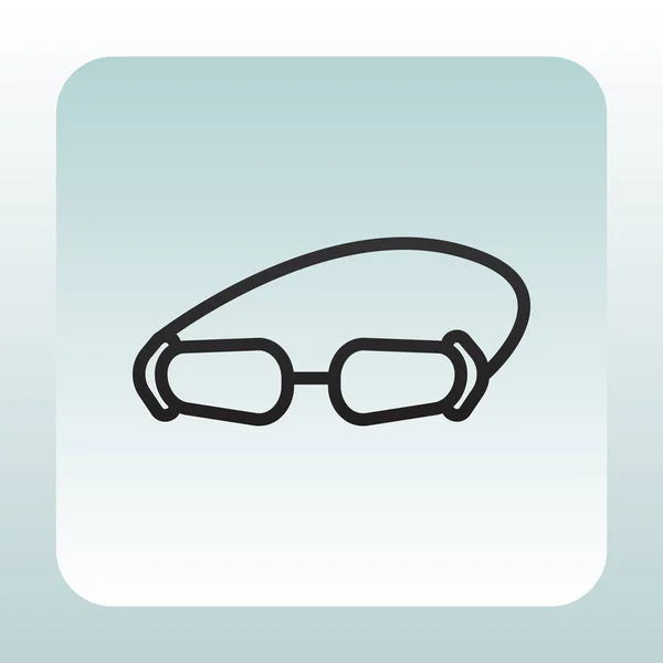 Ochelari pictograma plat — Vector de stoc