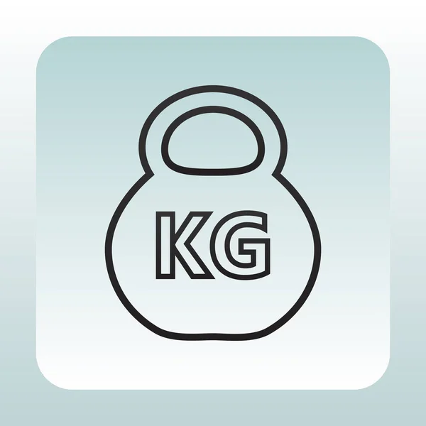 Kettlebell icono web — Vector de stock