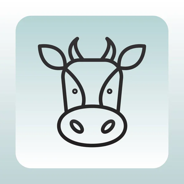 Cow head icon — Stock Vector