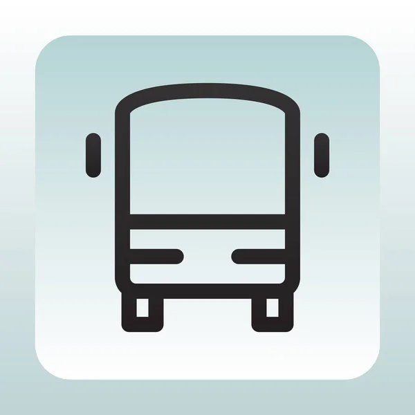 Icono de línea autobús — Vector de stock