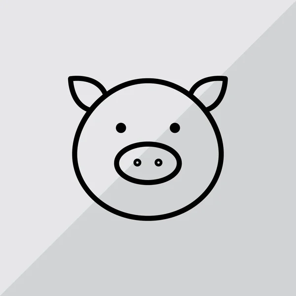 Свинья плоская — стоковый вектор