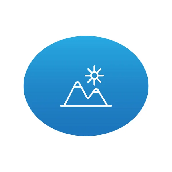 Icône web abstraite montagne — Image vectorielle