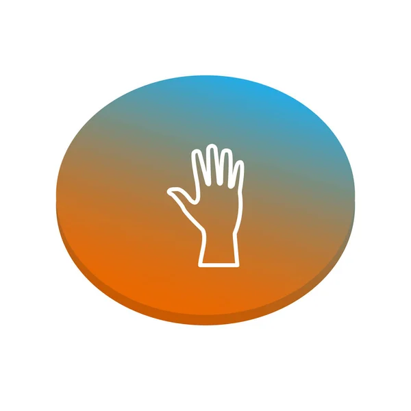 Abstract hand web icon — Stock Vector