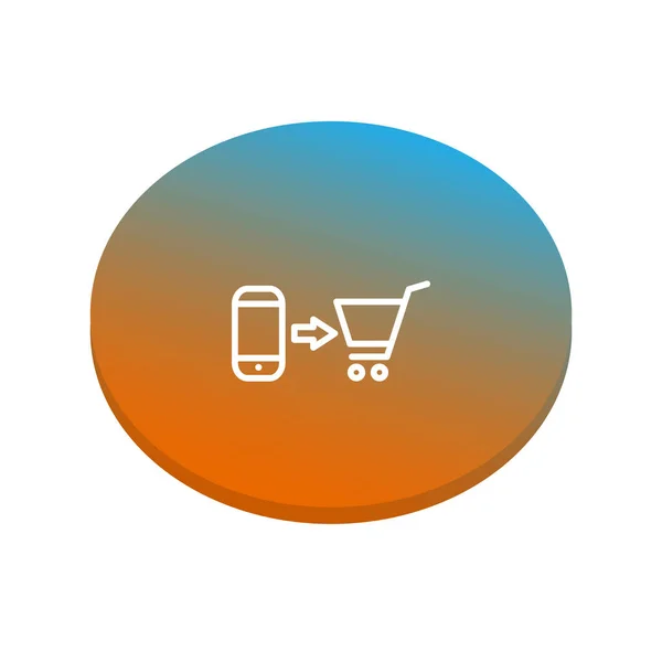 Abstract shopping web icon — Stock Vector